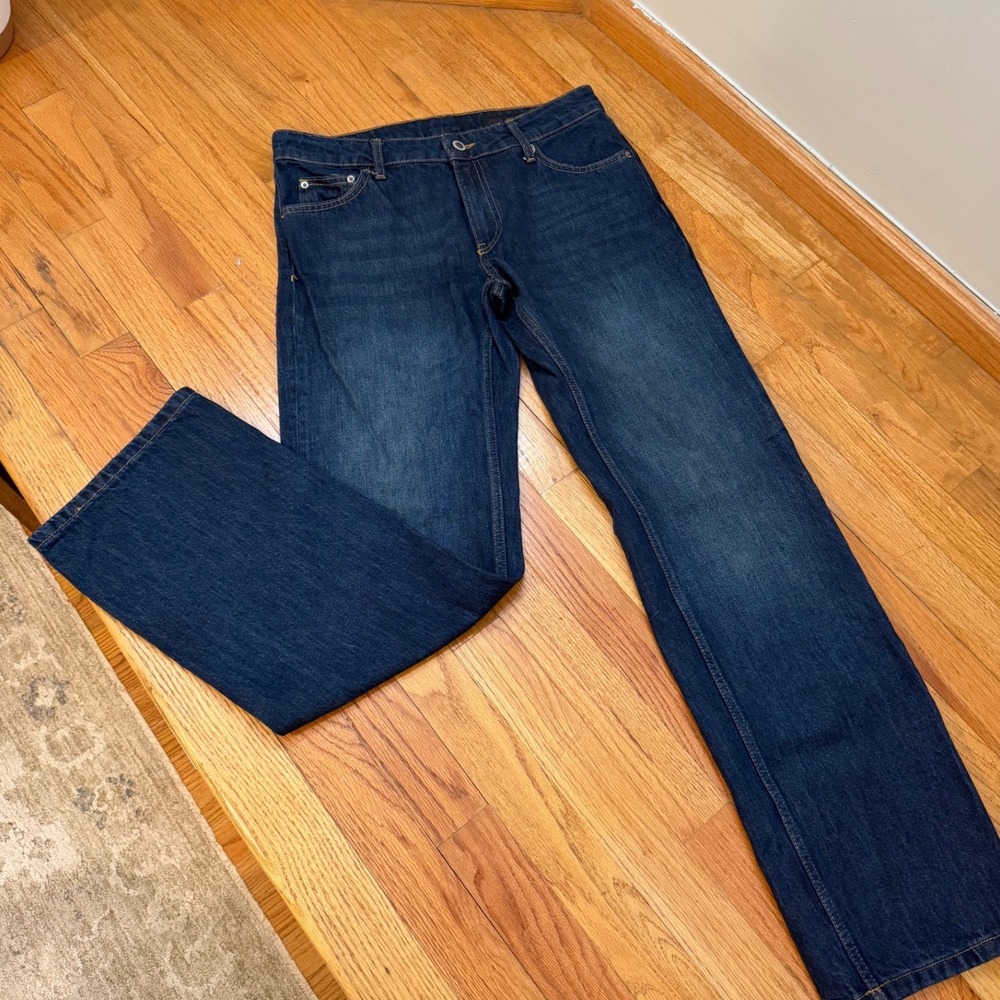 Zara Womens Dark Wash Straight Leg Denim Jeans Blue Size 6 EUR 38 MEX 28